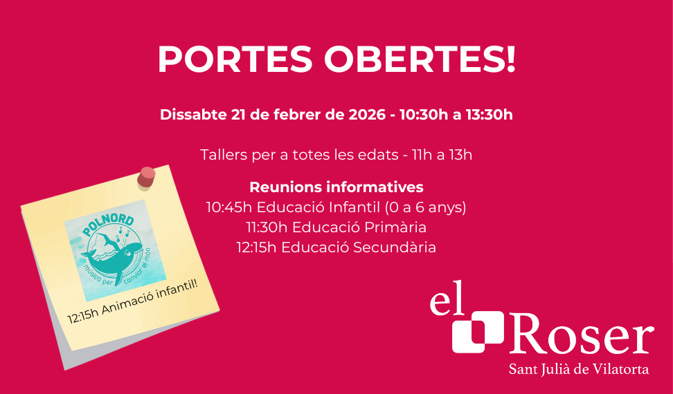 Portes obertes 2026!